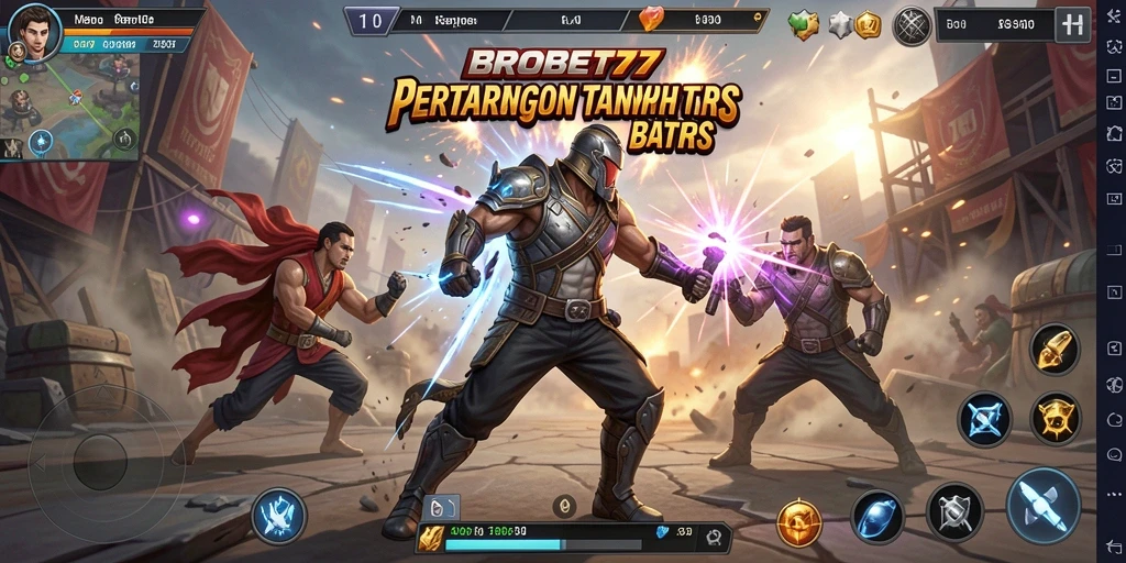 Gameplay mendebarkan dalam BROBET77 saat karakter bertarung dinamis.