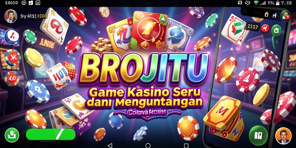 Screenshot utama menunjukkan gameplay seru dari permainan Kasino BROJITU.