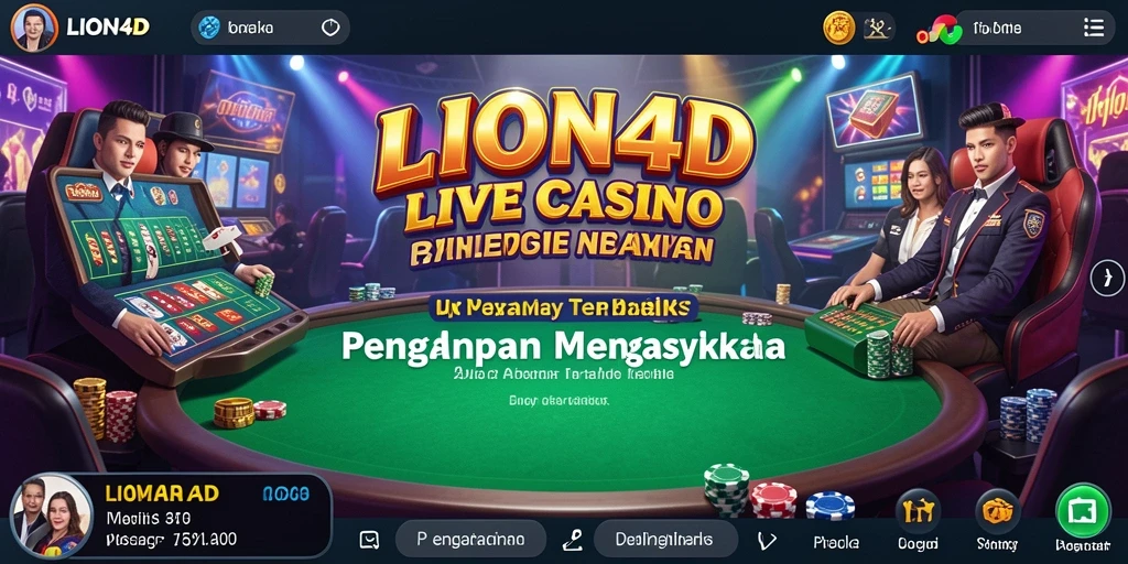 Tampilan gameplay LION4D yang mendebarkan dan interaktif dalam Live Casino.