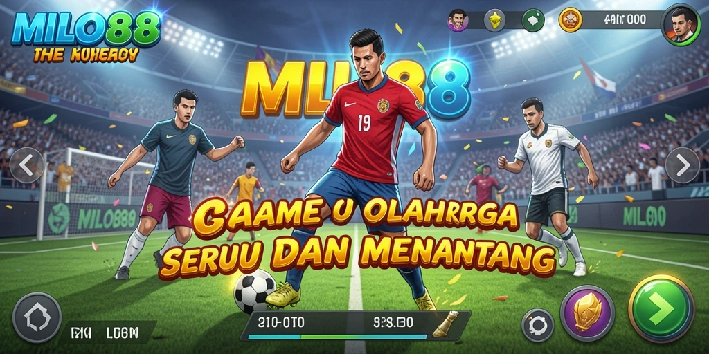 Tampilan gameplay menarik dari MILO88 di lapangan olahraga.