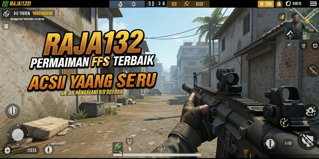 Screenshot gameplay RAJA132 menampilkan pertempuran FPS yang mendebarkan.