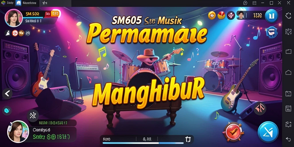 Screenshot gameplay SM605 menampilkan pengalaman seru bermain musik.