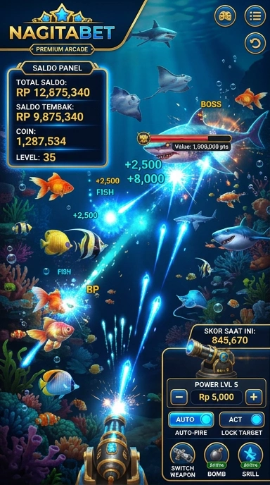 Tampilan utama aplikasi nagitabet yang mudah digunakan.